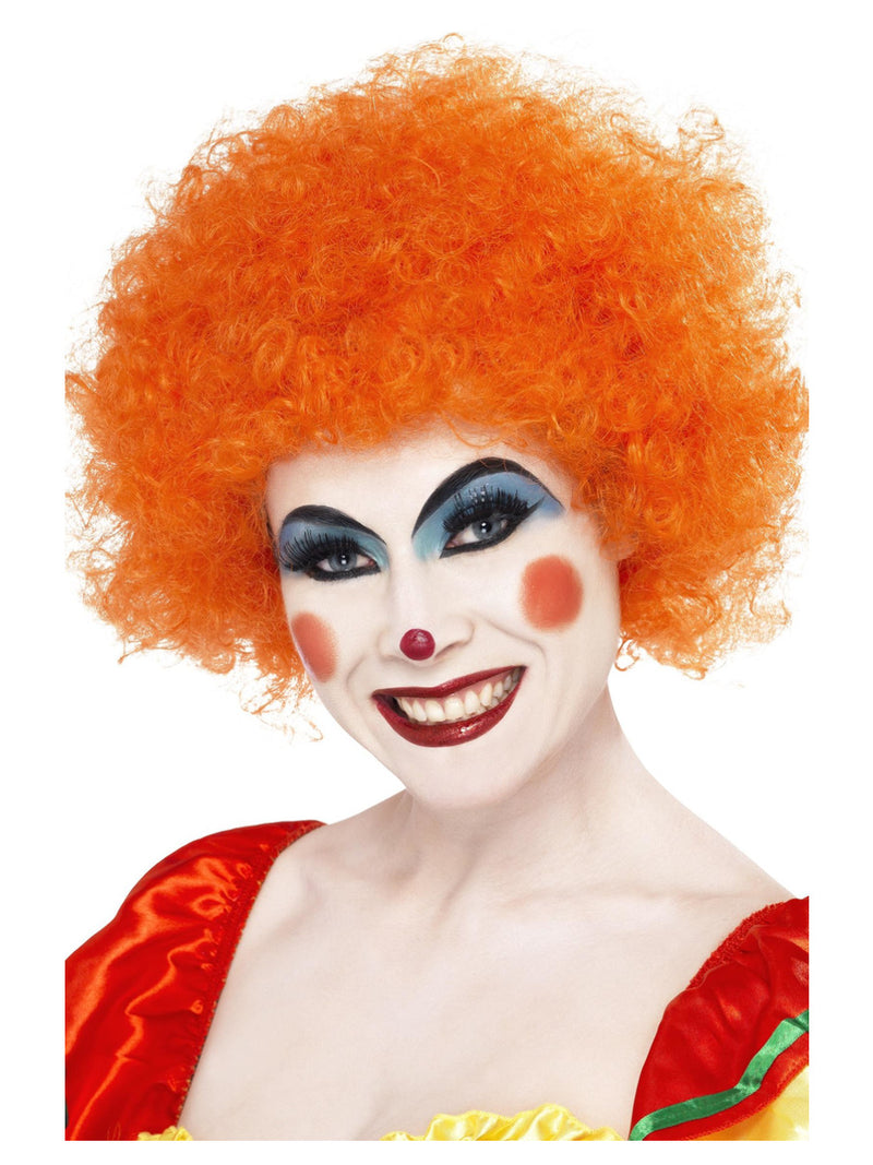 Crazy Clown Wig, Orange - 1