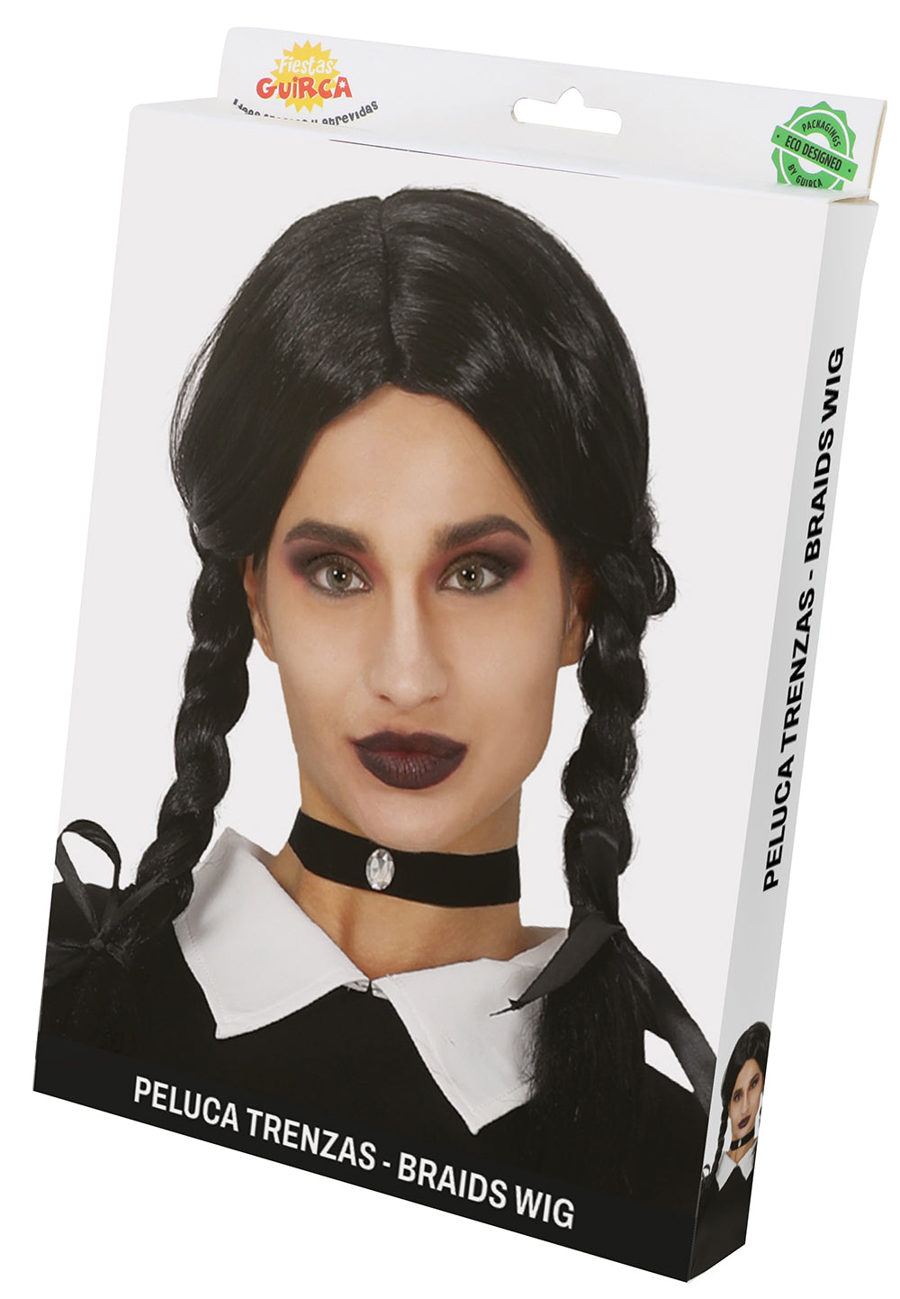 BLACK PLAITED WIG (BOX CONTAINER)
