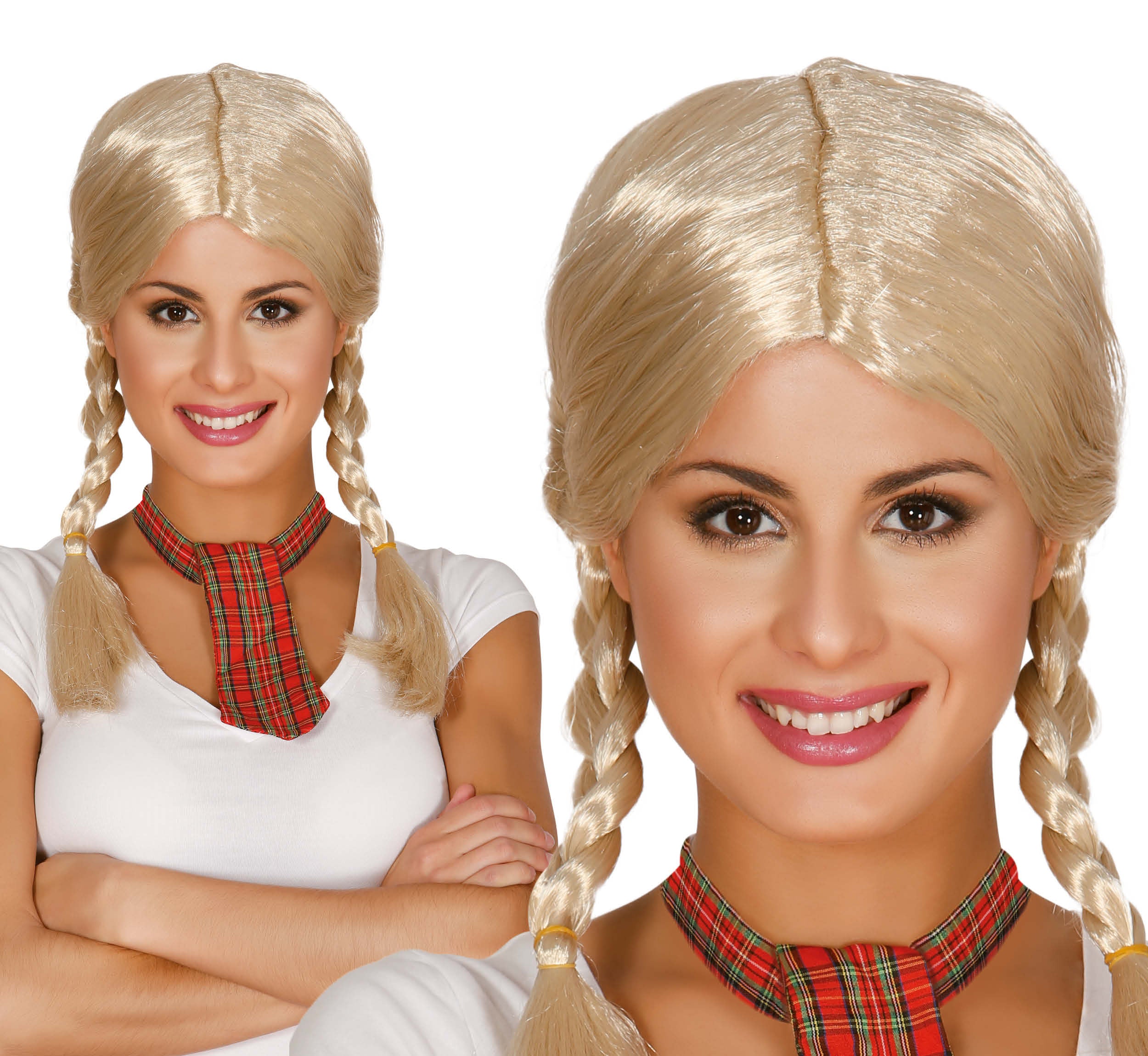 BLOND PLAITED WIG (BOX CONTAINER)