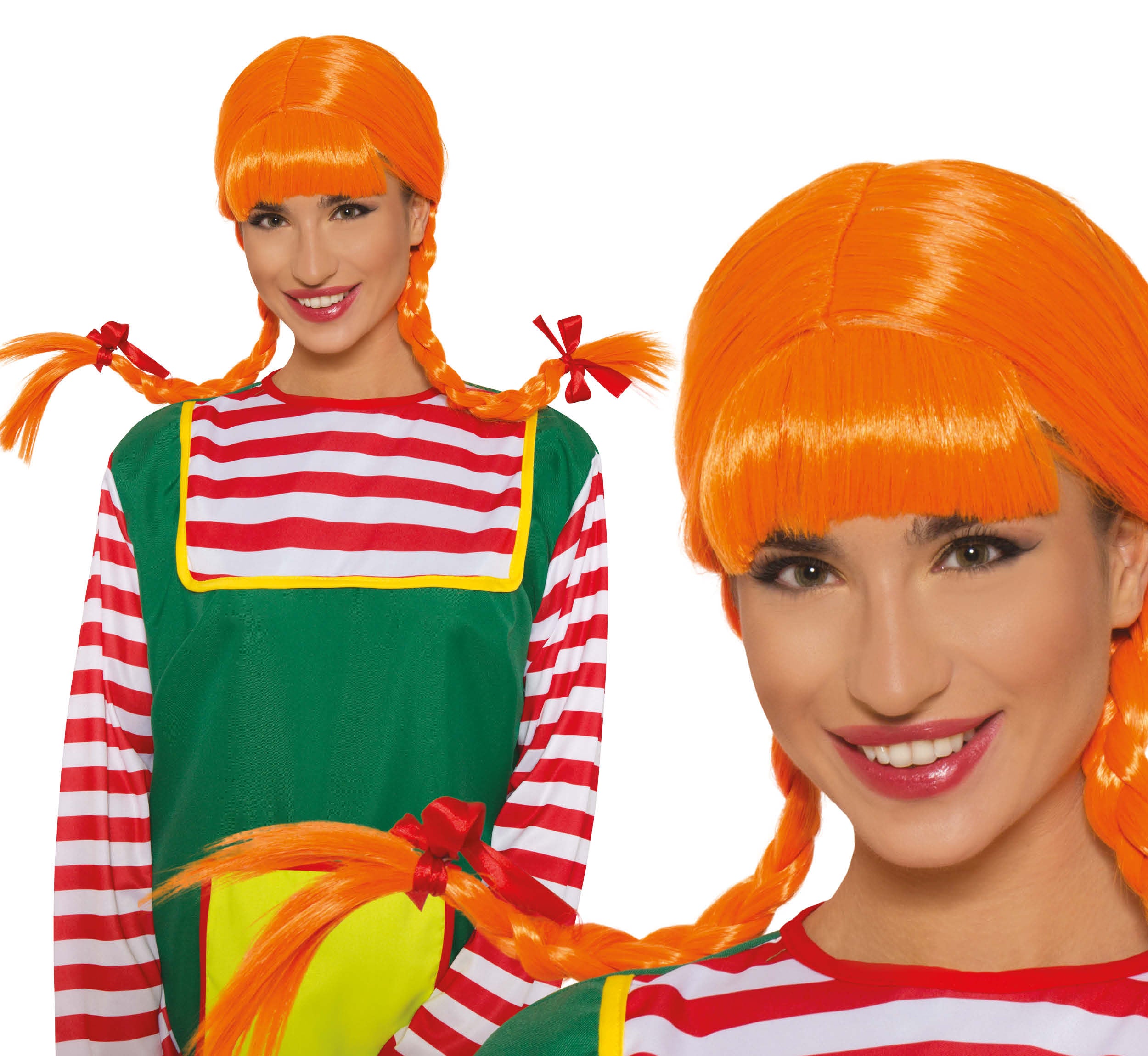ORANGE BRAID WIG (BOX CONTAINER)