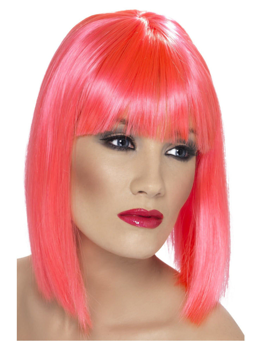 Glam Wig, Neon Pink - 1