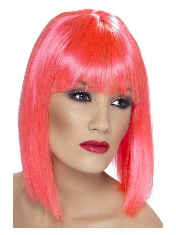 Glam Wig, Neon Pink - 2