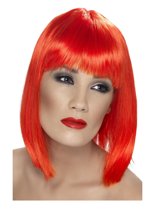 Glam Wig, Neon Red - 2