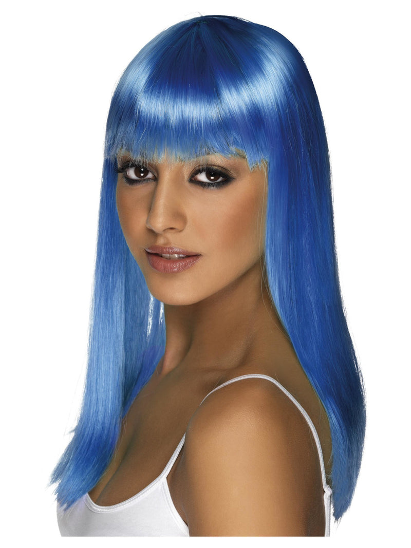 Glamourama Wig, Neon Blue - 1
