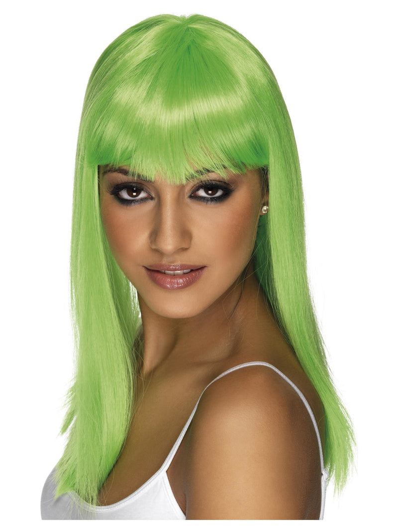 Glamourama Wig, Neon Green - 1