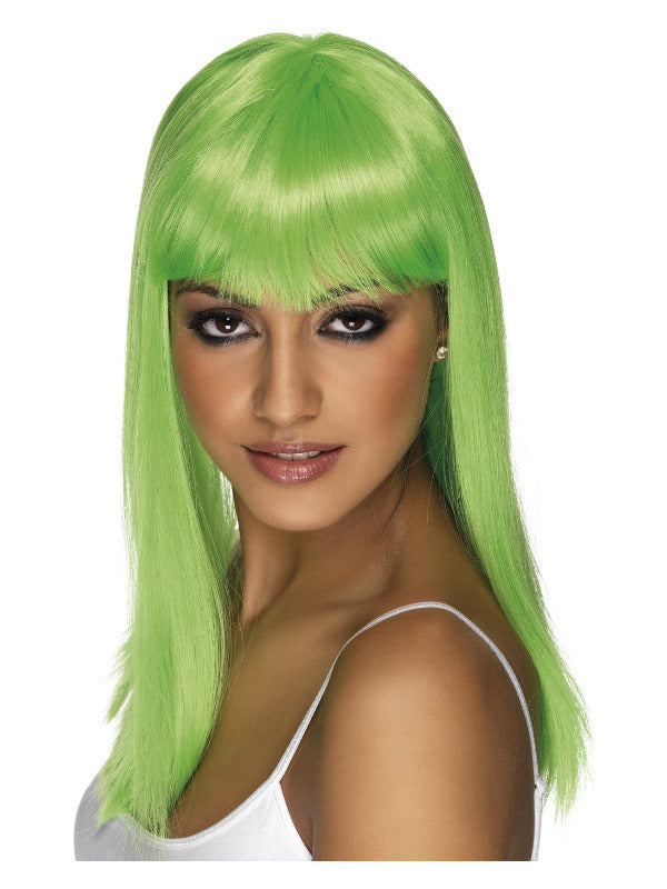 Glamourama Wig, Neon Green - 2