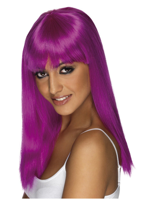Glamourama Wig, Neon Purple - 2