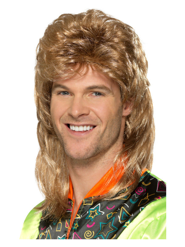 Mullet Wig, Brown - 2