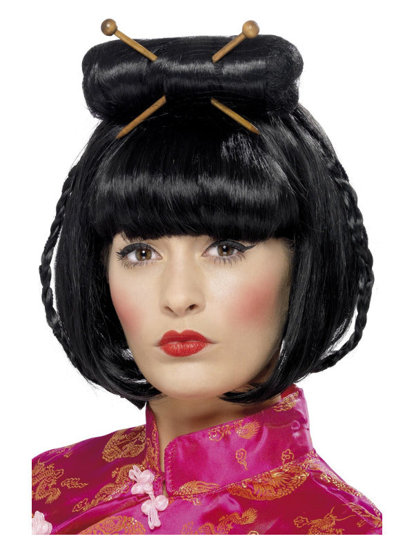 Oriental Lady Wig, Black - 2