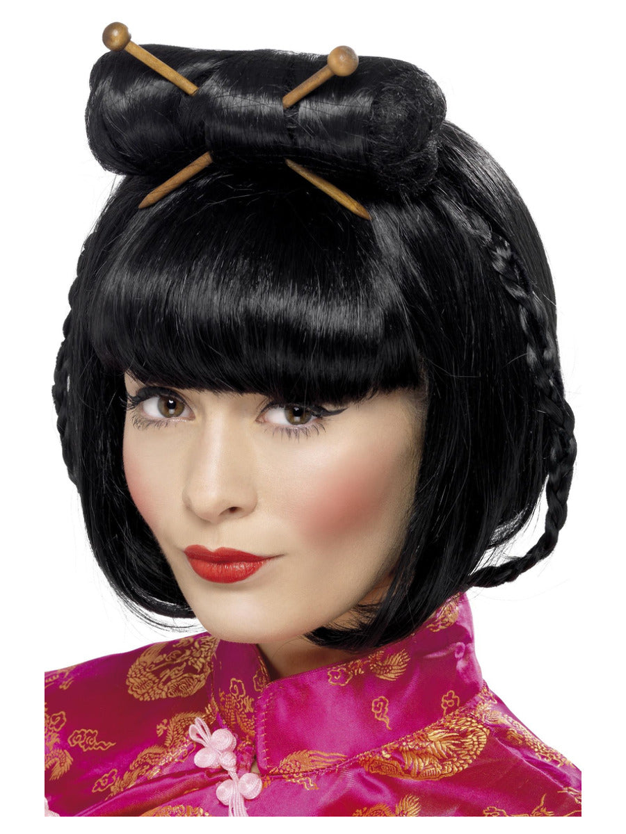 Oriental Lady Wig, Black - 3