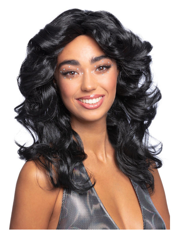 70s Flick Wig, Black - 2