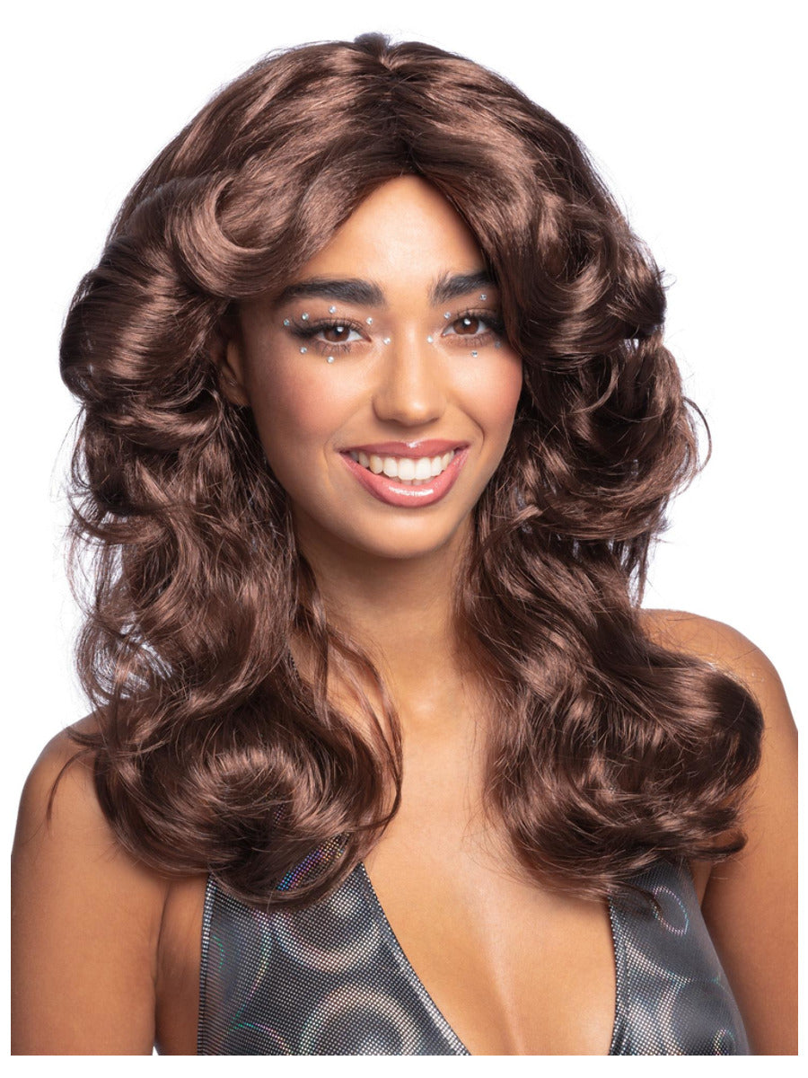 70s Flick Wig, Brown - 1