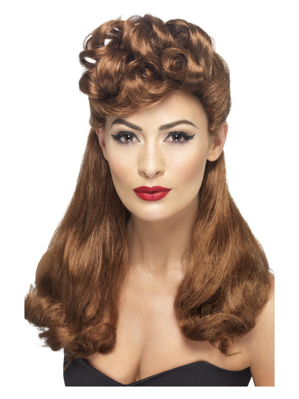 40s Vintage Wig, Auburn - 2