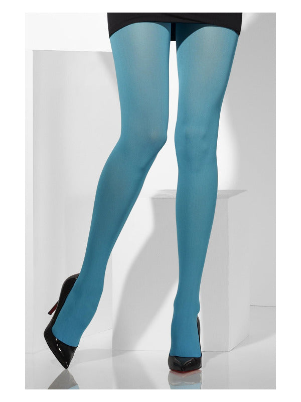 Opaque Tights, Blue - 2