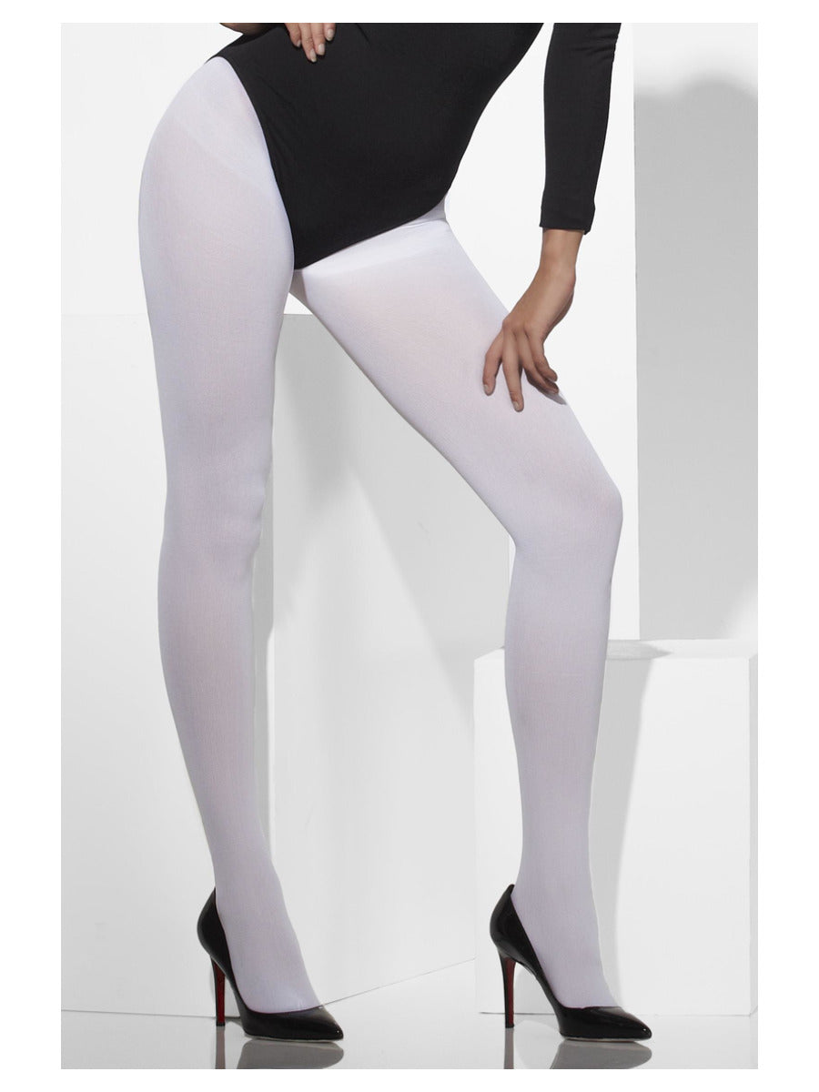 Opaque Tights, White - 1