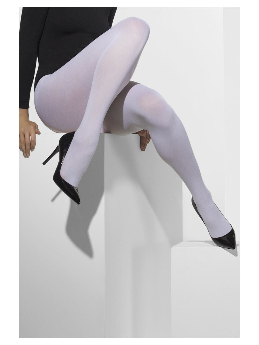 Opaque Tights, White - 4
