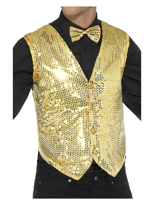 Sequin Waistcoat, Gold - 2
