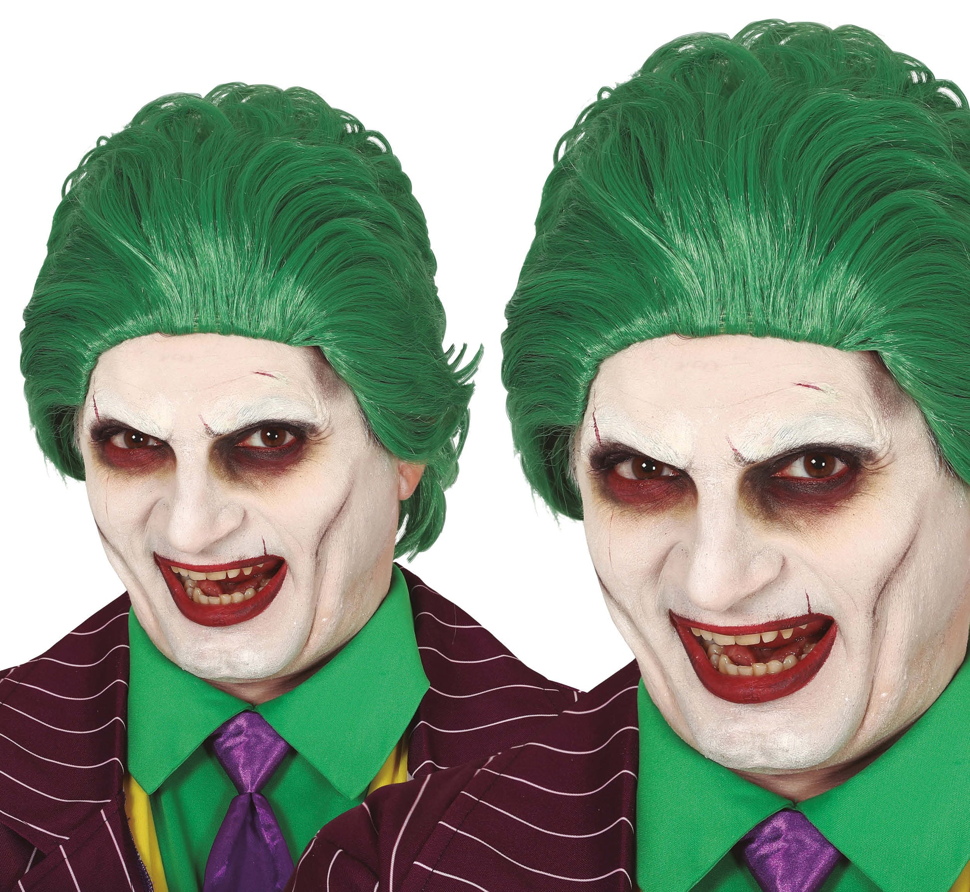 SCARY GREEN JESTER WIG IN BOX