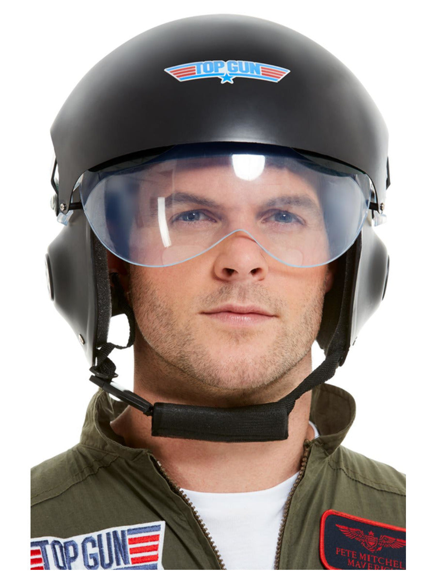 Top Gun Deluxe Helmet, Black - 1