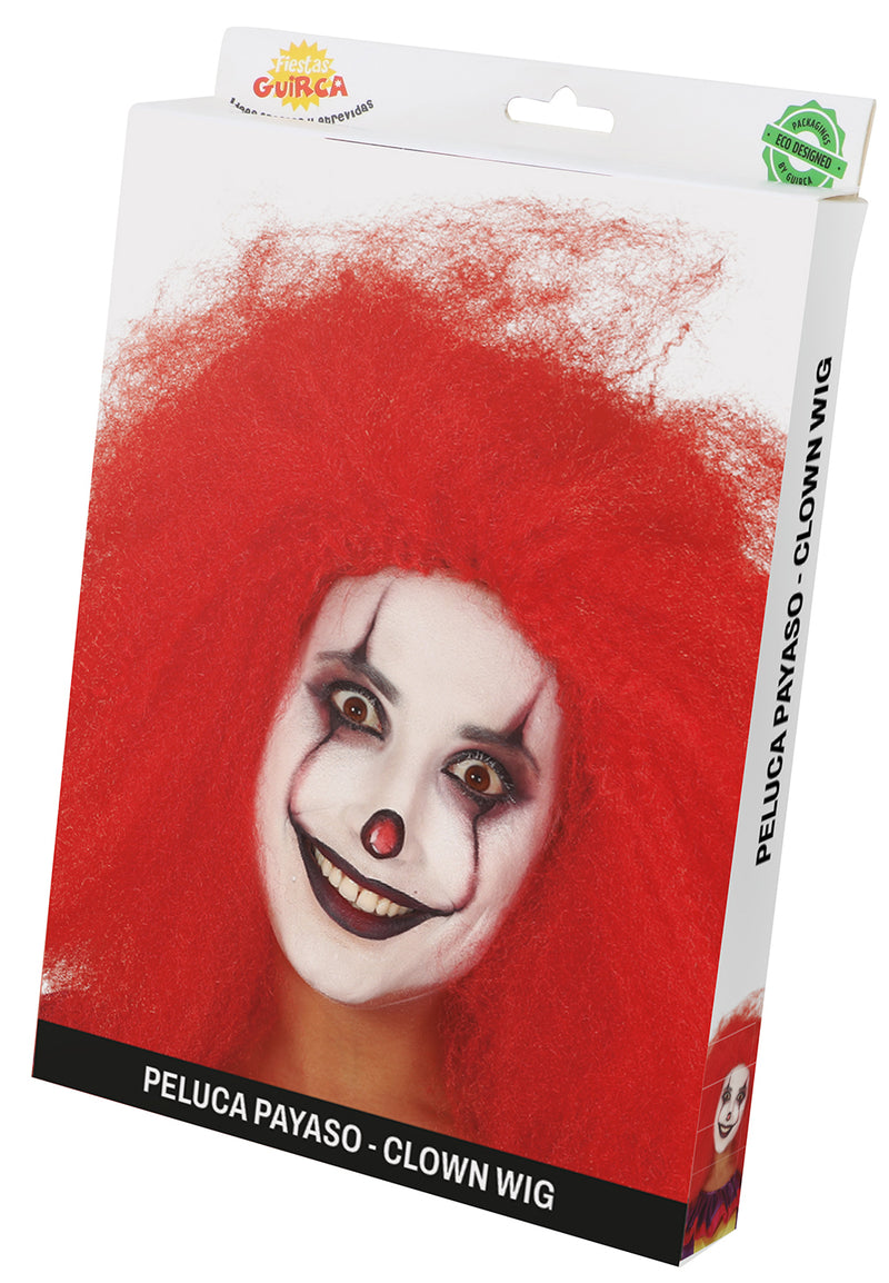RED CLOWN WIG IN BOX