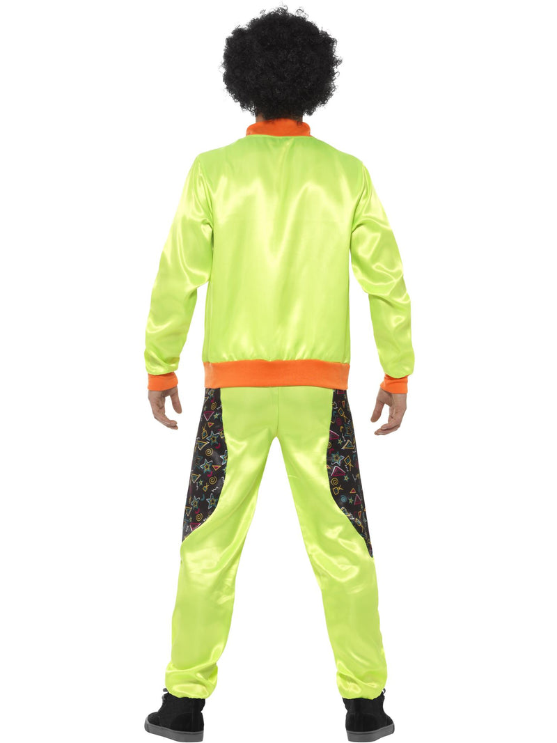 Retro Shell Suit Costume, Mens, Neon Green 2