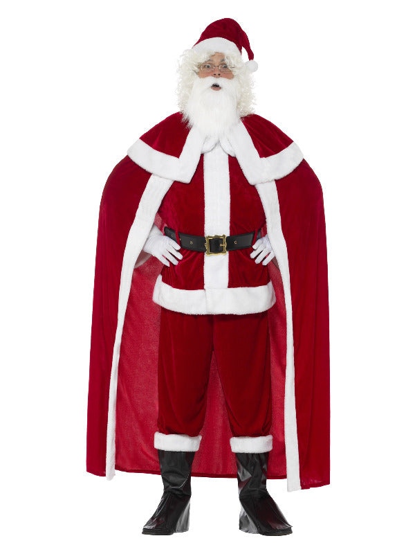 Deluxe Santa Claus Costume with Trousers, Red - 2
