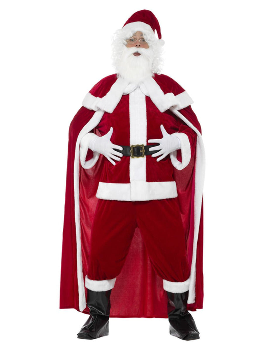 Deluxe Santa Claus Costume with Trousers, Red - 5