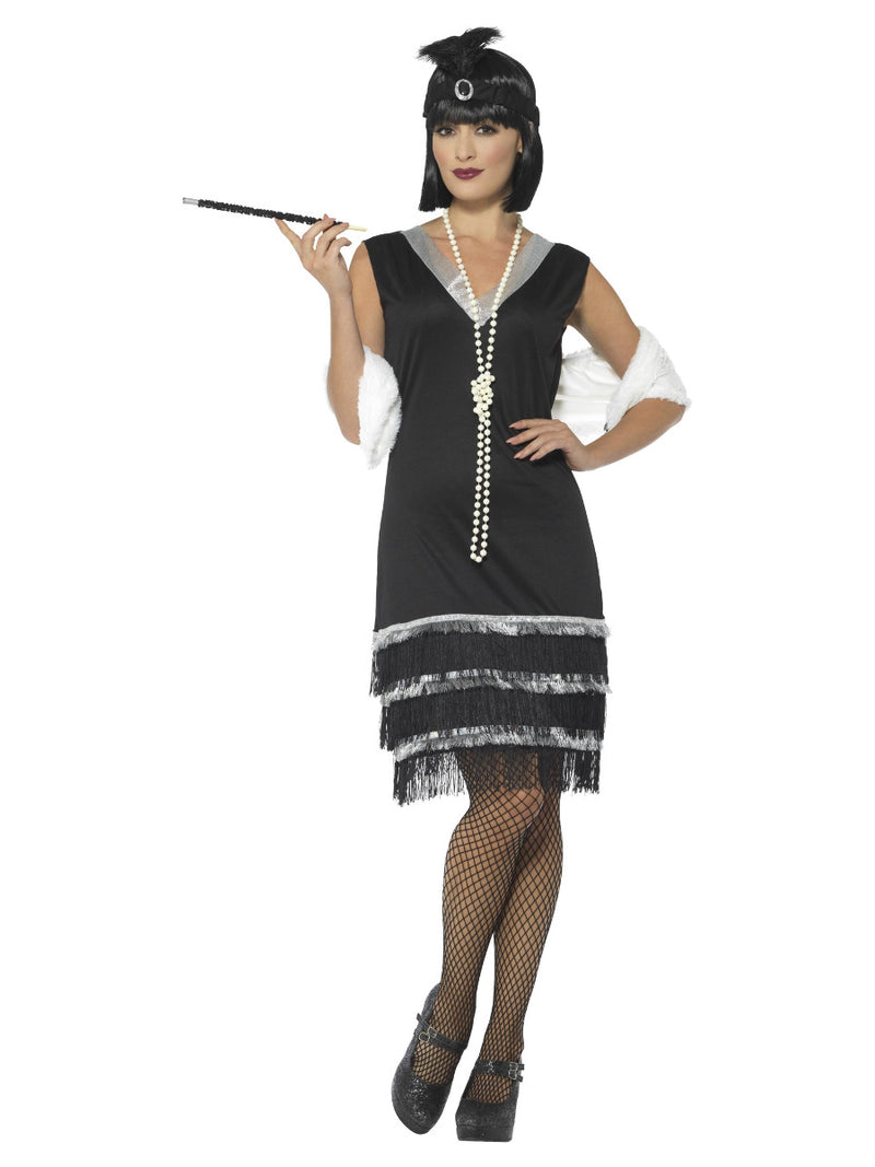 Flapper Costume, Black - 5