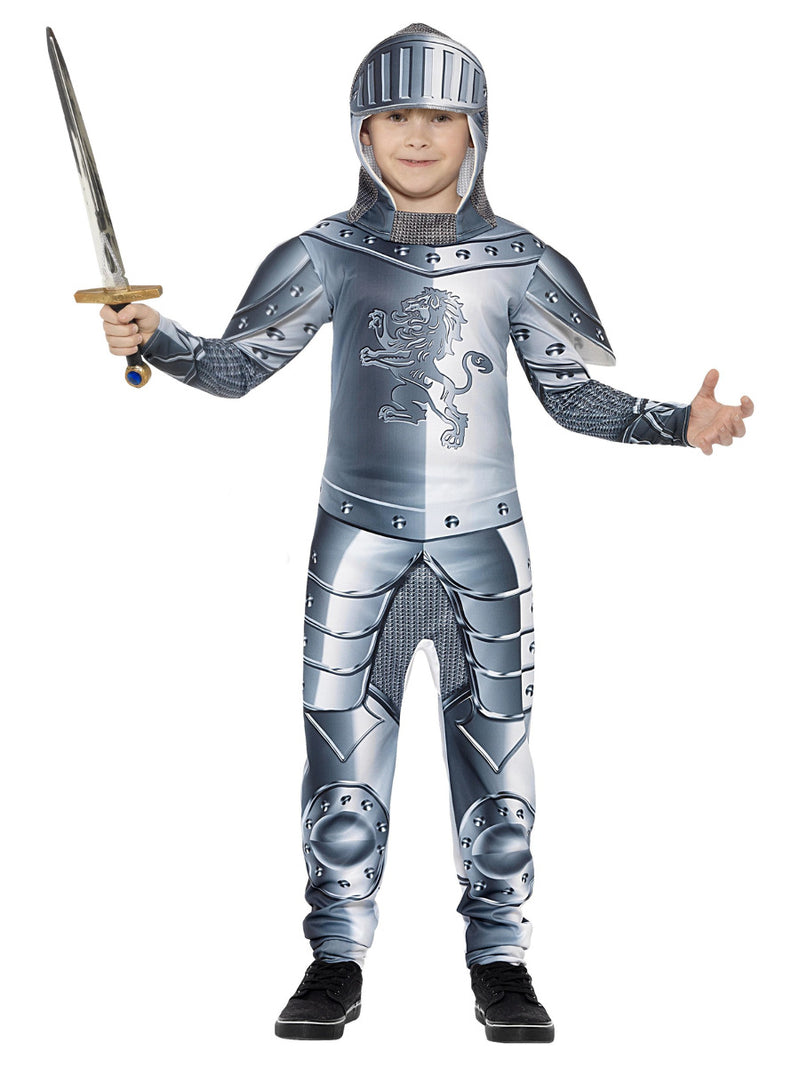 Deluxe Armoured Knight Costume, Grey - 1