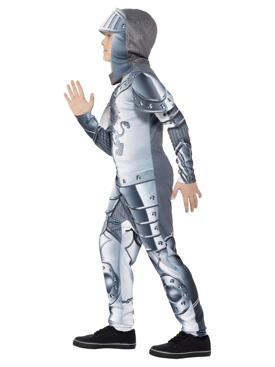 Deluxe Armoured Knight Costume, Grey - 4