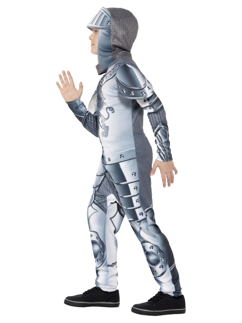 Deluxe Armoured Knight Costume, Grey - 4