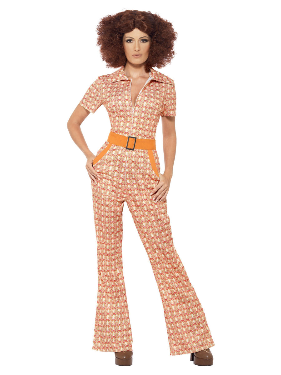 Authentic 70s Chic Costume, Orange - 1