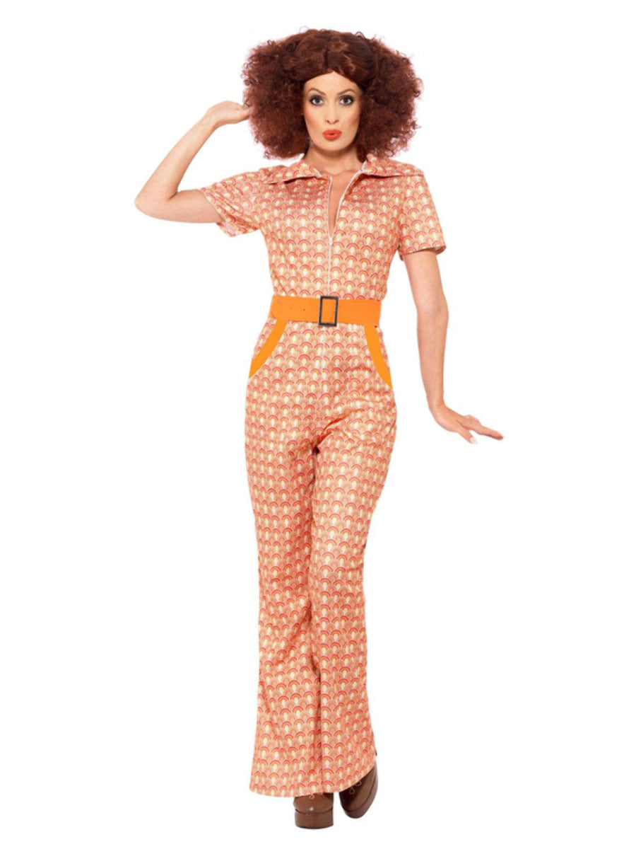 Authentic 70s Chic Costume, Orange - 5