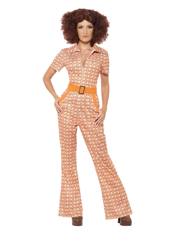 Authentic 70s Chic Costume, Orange - 2