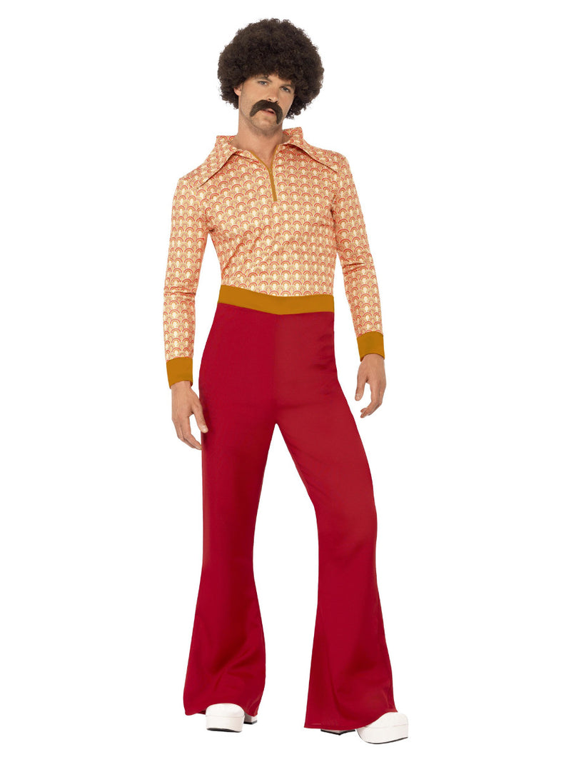 Authentic 70s Guy Costume, Red - 1
