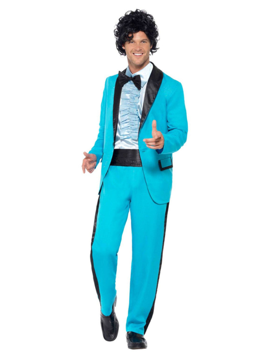 80s Prom King Costume, Blue - 5
