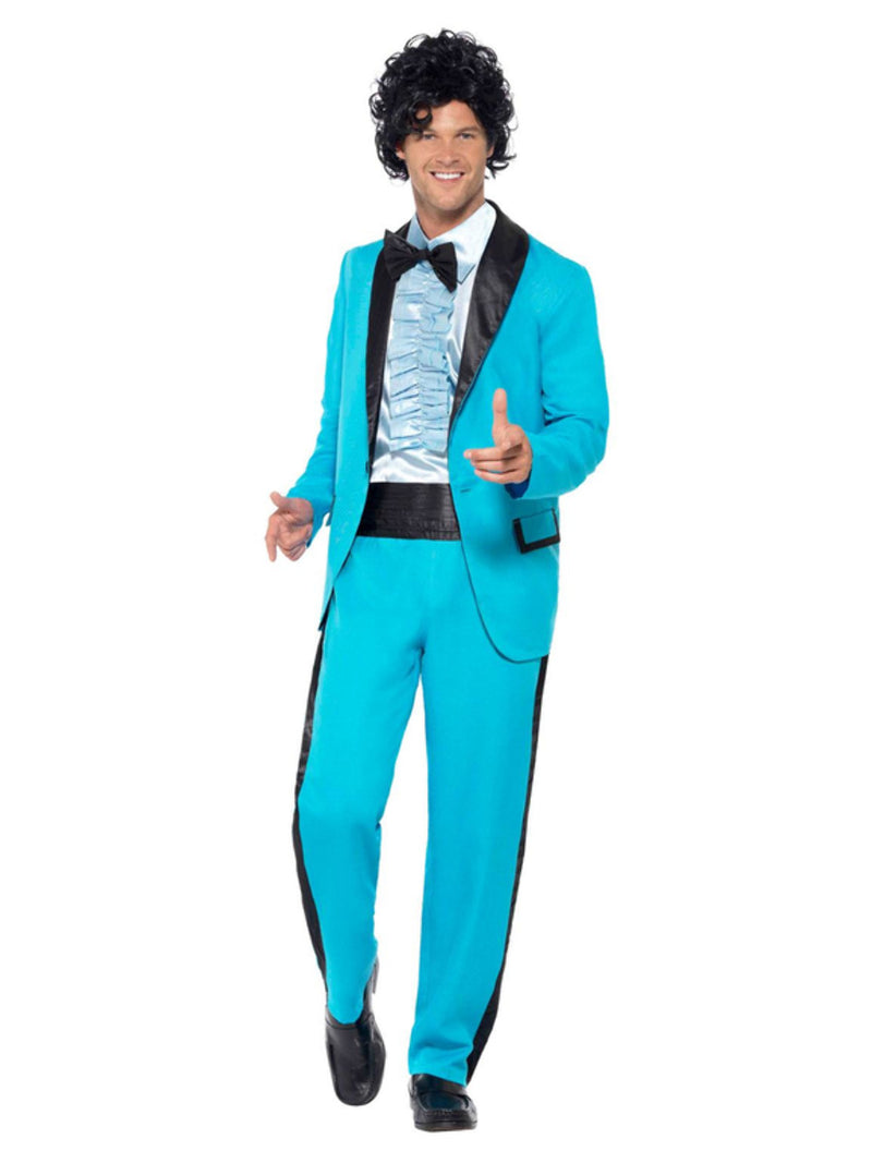 80s Prom King Costume, Blue - 5