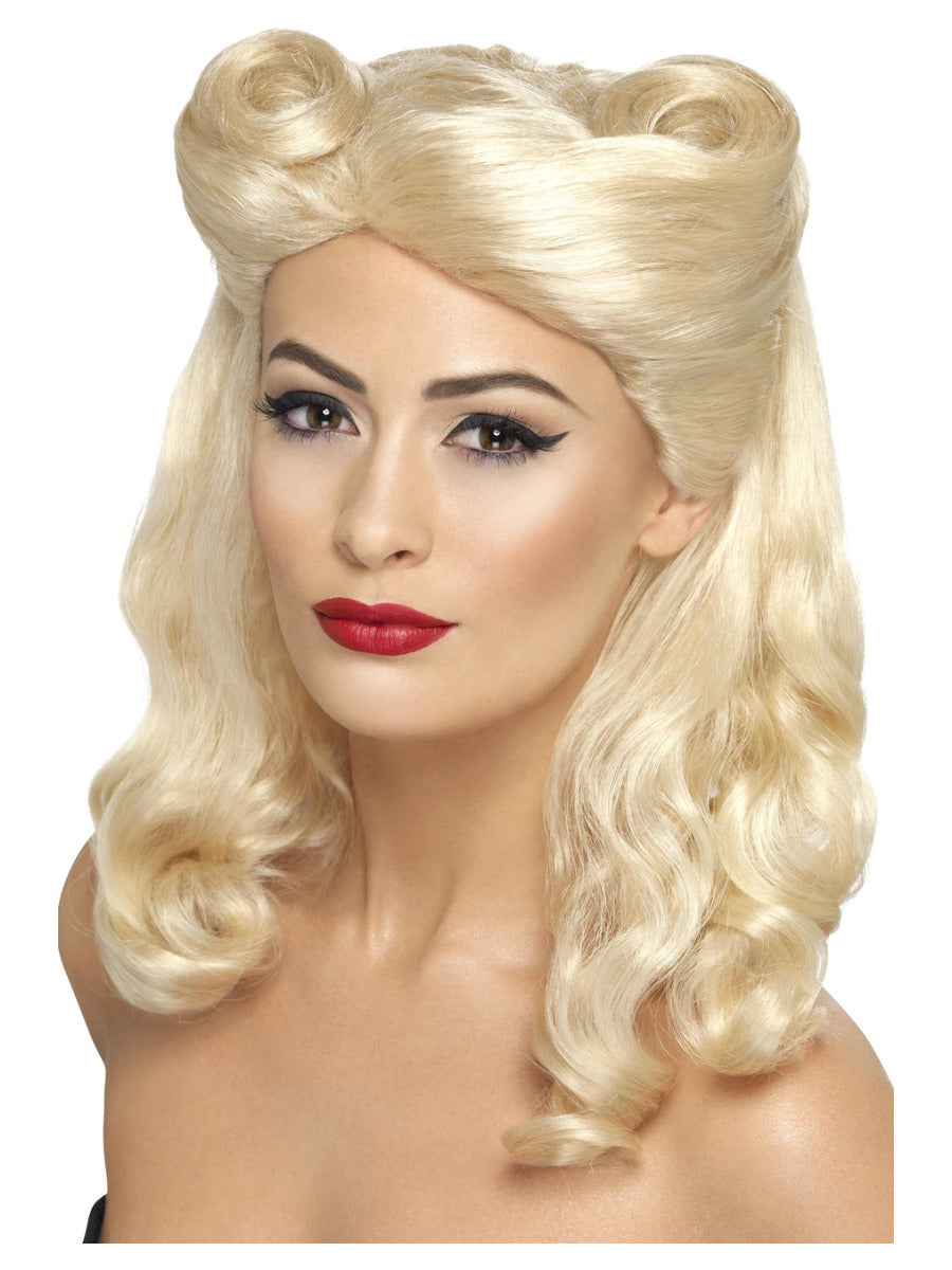 40s Pin Up Wig, Blonde - 1