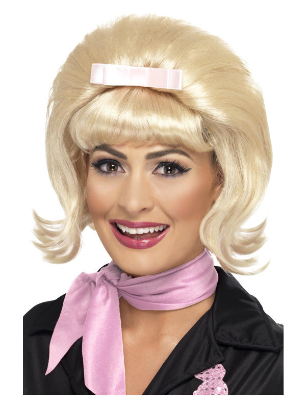 50s Flicked Beehive Bob, Blonde - 2
