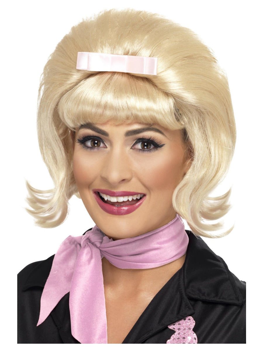 50s Flicked Beehive Bob, Blonde - 1