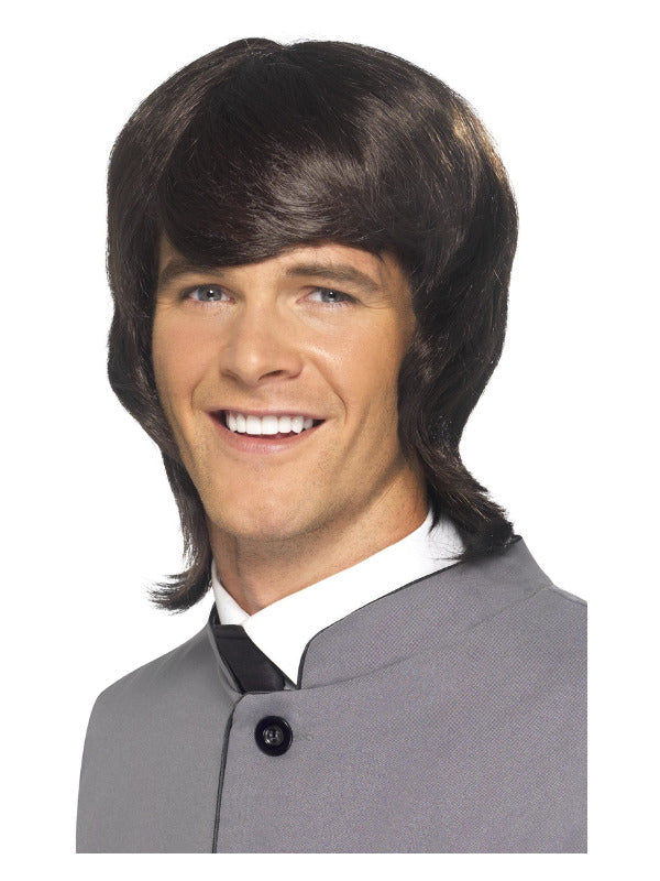'60s Male Mod Wig, Brown - 2
