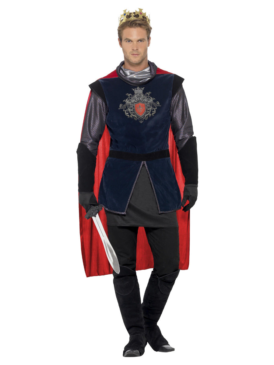 Deluxe King Arthur Costume, Black - 1