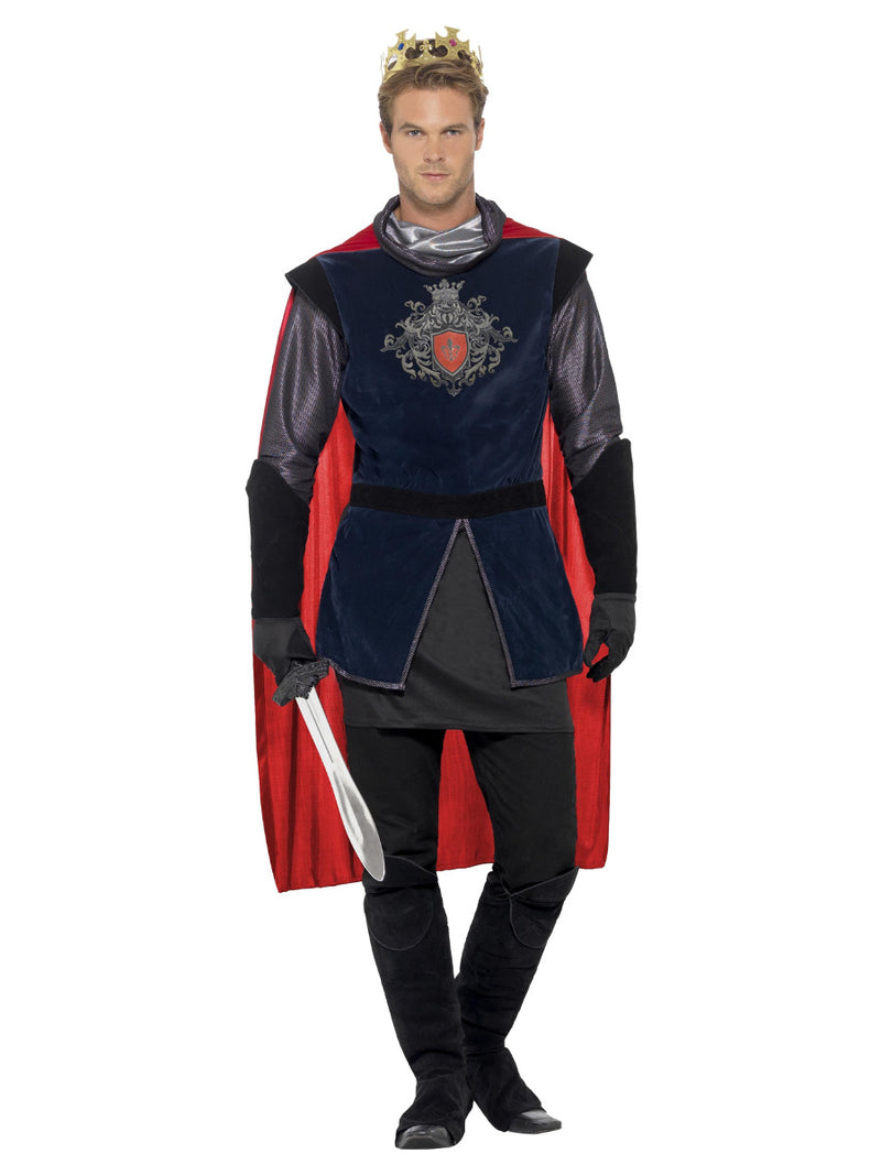 Deluxe King Arthur Costume, Black - 1