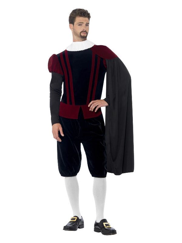 Deluxe Tudor Lord Costume, Black - 2