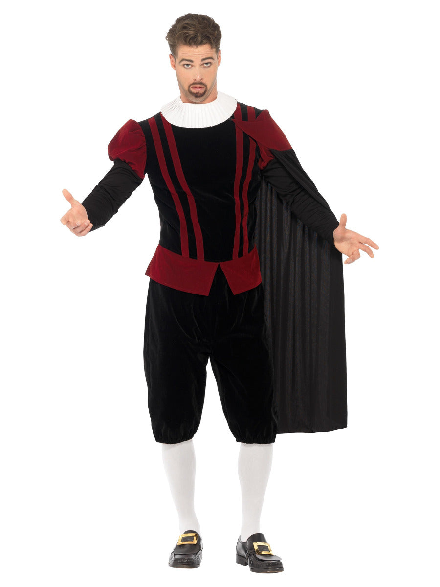 Deluxe Tudor Lord Costume, Black - 5