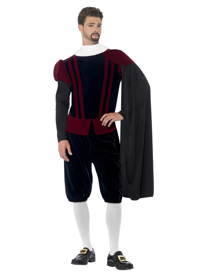 Deluxe Tudor Lord Costume, Black - 1