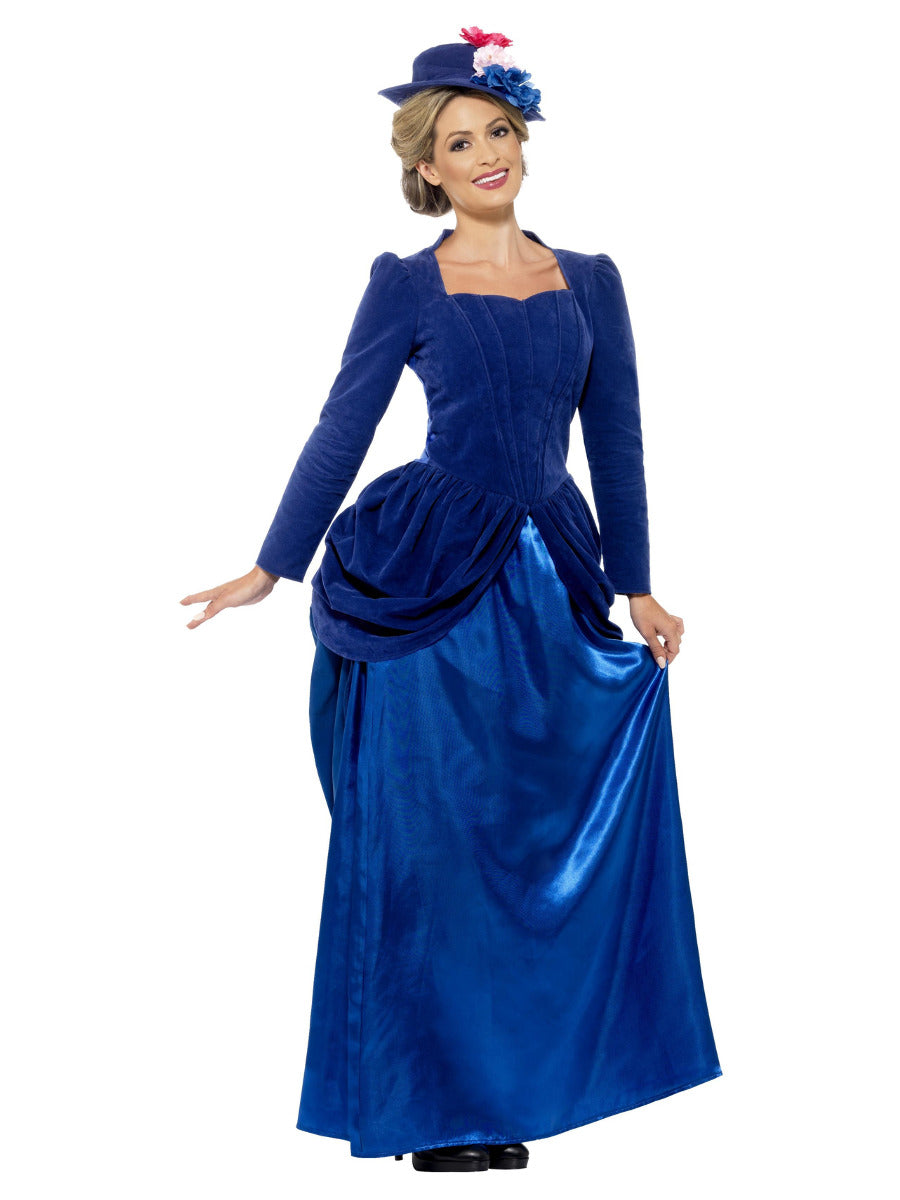 Deluxe Victorian Vixen Costume, Blue - 1