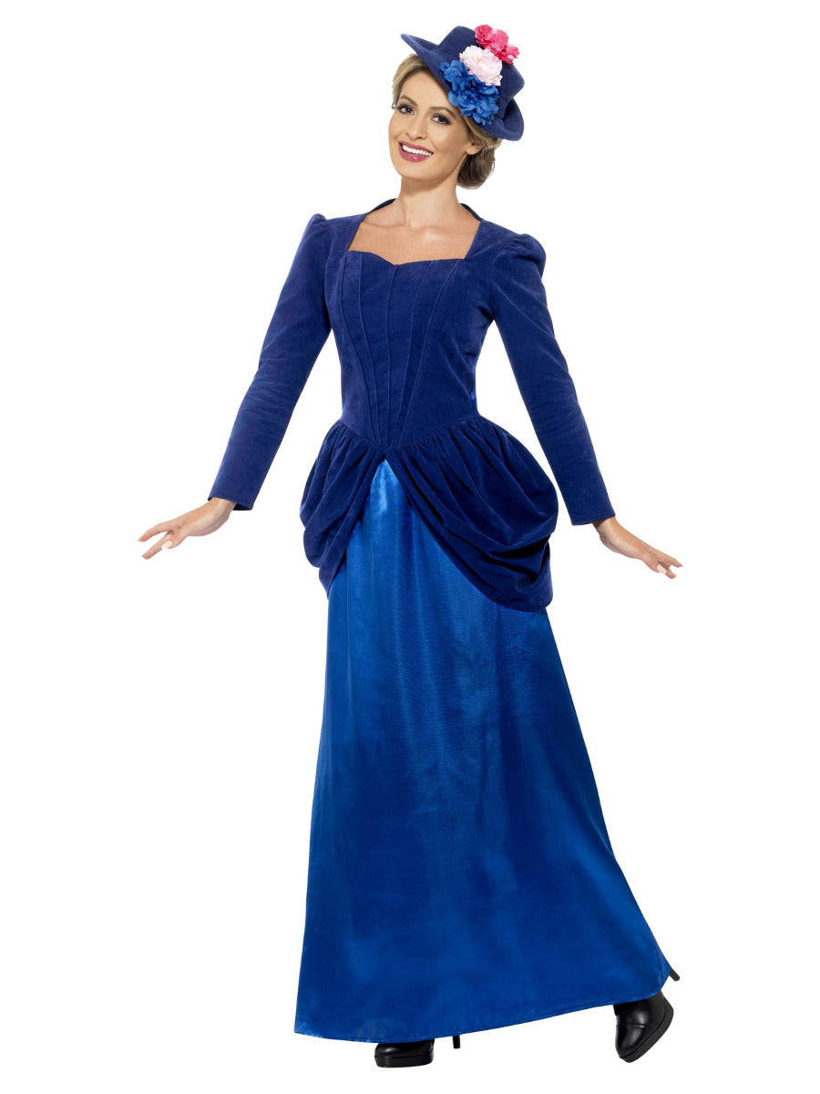 Deluxe Victorian Vixen Costume, Blue - 5