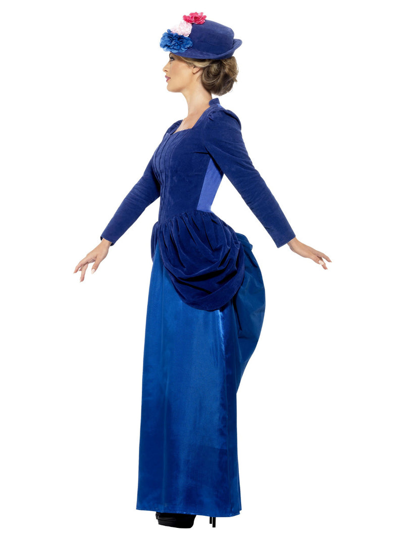 Deluxe Victorian Vixen Costume, Blue - 4
