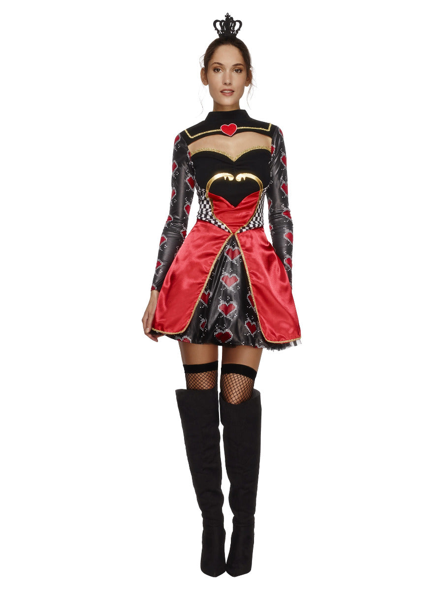 Fever Queen Of Hearts Costume, Black - 1